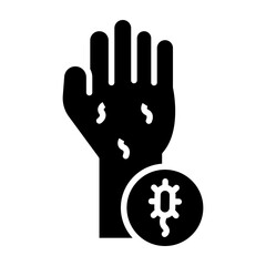 Hand Allergy Vector Glyph Icon