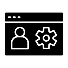 User Role Vector Glyph Icon