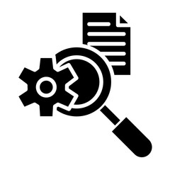 Advanced Search Vector Glyph Icon