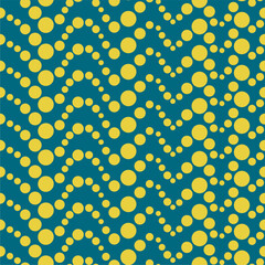 Seamless pattern with polka dot circles vector artistic print for textile paper decor wallpaper background endless creative art	
