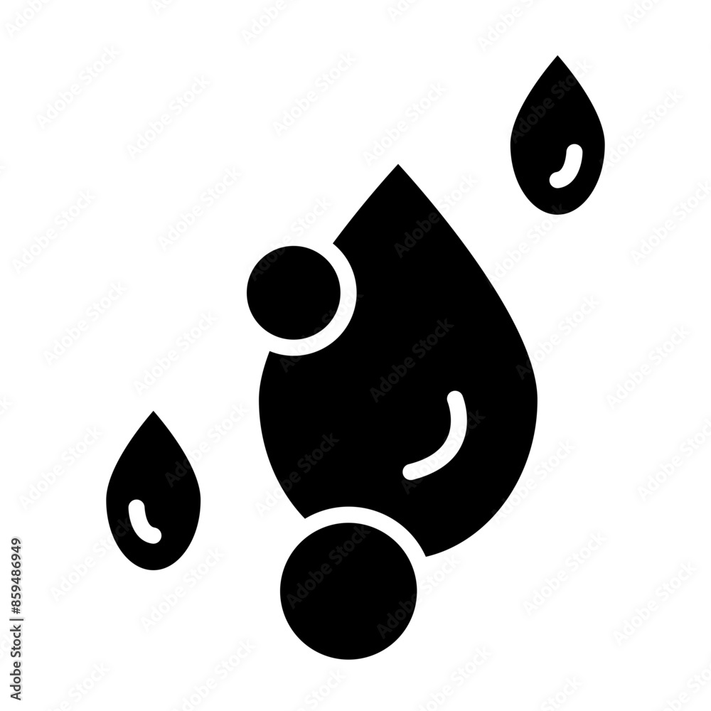 Wall mural Water Vector Glyph Icon