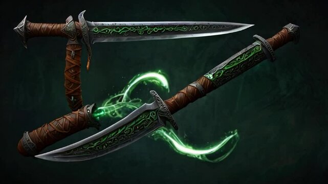 A small sword with a dagger