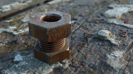 Screwed nut empty area