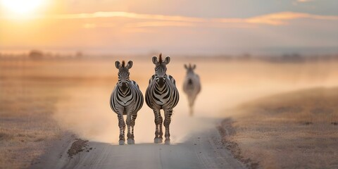 Extinction of Zebras in Northern Africa in Ancient Times. Concept Extinction, Zebras, Northern Africa, Ancient Times