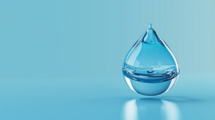 a vibrant image of a clean water droplet with ample space