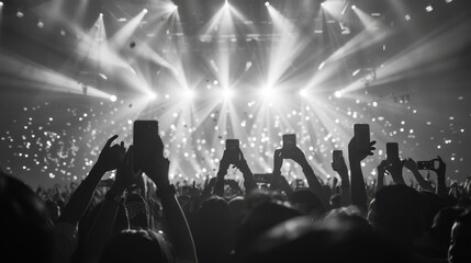 The concert audience with phones