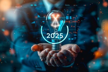 New Year Ideas and Innovation, Future Technology Concept