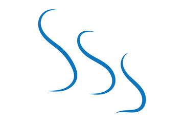 Swirling line, gust of wind or air motion doodle