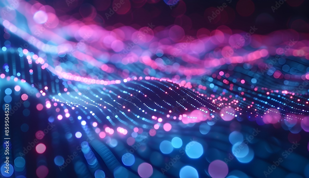 Poster a digital web of lines and glowing dots, representing the complex network that is data visualization