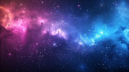 Obraz premium Cosmic Nebula with Stars and Galaxies