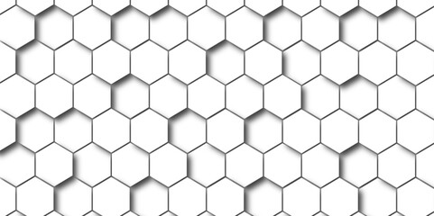 Abstract white hexagonal geometric luxury White 3D futuristic honeycomb mosaic white background. Simply geometric pattern and Copy space.  White luxury hexagons abstract background 
