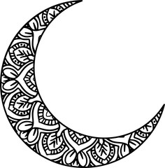Islamic classic pattern background design vintage moon, Muslim,Ramadan celebration