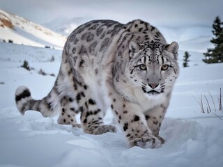 Fototapeta premium snow leopard