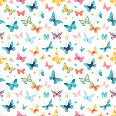 Fototapeta premium seamless pattern with butterflies