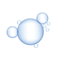 bubble vector template for social media post,blue bubble on a white background, illustration eps10	