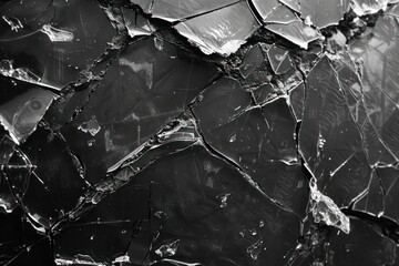 Broken glass overlay. Fractured display texture. ai generative