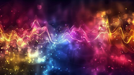 Obraz premium Colorful digital sound wave 