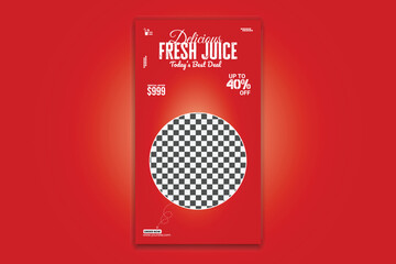 fresh juice social media design template