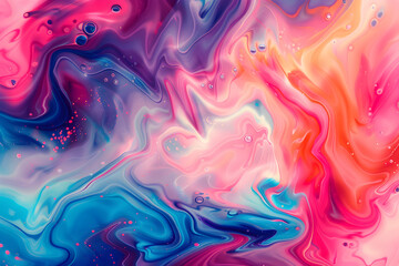 Fototapeta premium Abstract backgrounds with colorful swirling liquid patterns.