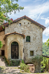 A glimpse of the ancient medieval village La Scola, Grizzana Morandi, Italy