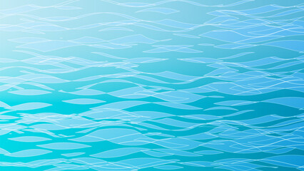 Vector image of clear and rippling sea water surface
