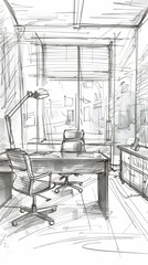 Minimalist sketch of a business environment.