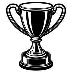  Realistic golden trophy or sport cup on stand on white background