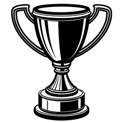  Realistic golden trophy or sport cup on stand on white background