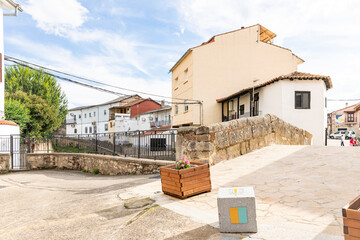 an old bridge in Aldeanueva del Camino, comarca of Valle del Ambroz, province of Caceres,...