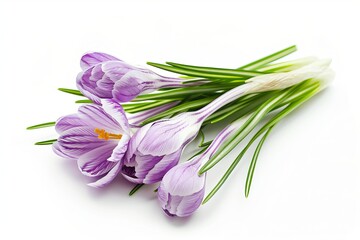 Fototapeta premium Crocus Isolated on White Background. Beautiful Crocus Flower