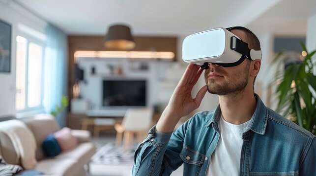 real estate agent giving a virtual tour of a property to remote clients