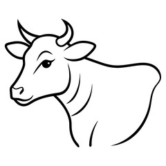 black and white cow head