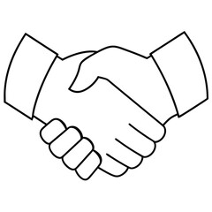 handshake isolated on white background