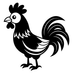 rooster isolated on white background