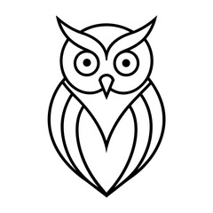 owl on white background