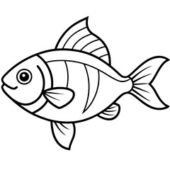 fish on white background