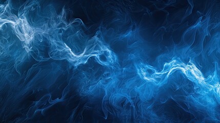 A blue smokey sky with a blue flame