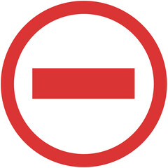 no entry sign outline