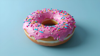 Donut doughnut background sweet isolated food cake dessert pastry white bakery. Chocolate doughnut background sprinkles pink donut color decorated glaze candy eat cookie blue sugar birthday milkshake