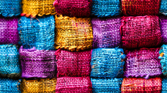 Patchwork r&eacute;alis&eacute; avec diff&eacute;rente couleurs