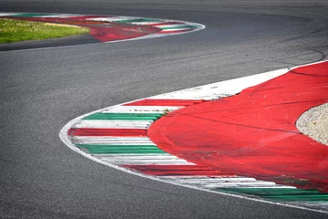 Fototapete Rund Formel 1 colored curb on a racing track  © Dan74