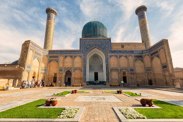 Guri Amir or Gur Emir is a mausoleum of the Mongol conqueror Amir Temur or Tamerlane in Samarkand,...