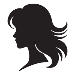 International Women's Day template with a black symbol. Vector illustration