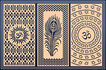 Om Jali design used for temples, Mandir. Om acrylic jali, corian jali and mdf jali.