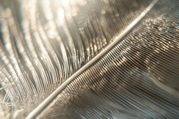 Close-up of a feather showcasing its delicate structure and softness