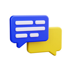 chat 3d render icon