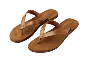 Naklejka premium Beach sandals on a transparent background