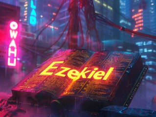 Bible Mystical Glow Ezekiel Light Portrait Faith Religious Artistic Image