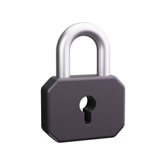 Naklejka premium padlock 3d render icon