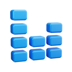 bar chart 3d render icon